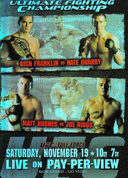 2010 Topps UFC - Fight Poster Review #FPR-UFC56 UFC 56 / Rich Franklin / Nate Quarry / Matt Hughes / Joe Riggs Front