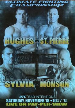 2010 Topps UFC - Fight Poster Review #FPR-UFC65 UFC 65 / Matt Hughes / Georges St-Pierre / Tim Sylvia / Jeff Monson Front