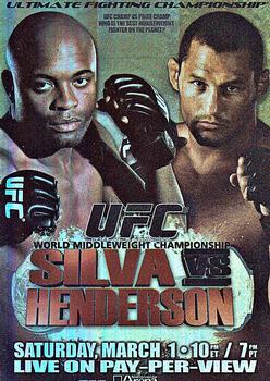 2010 Topps UFC - Fight Poster Review #FPR-UFC82 UFC 82 / Anderson Silva / Dan Henderson Front
