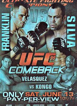 2010 Topps UFC - Fight Poster Review #FPR-UFC99 UFC 99 / Rich Franklin / Wanderlei Silva / Cain Velasquez / Cheick Kongo Front
