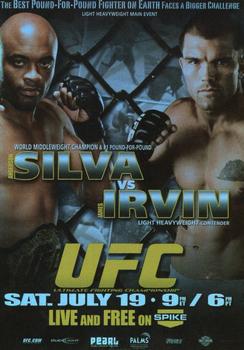2010 Topps UFC - Fight Poster Review #FPR-UFN14 UFN 14 / Anderson Silva / James Irvin Front