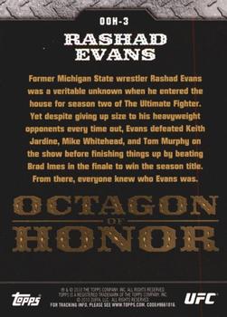 2010 Topps UFC - Octagon of Honor #OOH-3 Rashad Evans Back