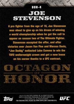2010 Topps UFC - Octagon of Honor #OOH-4 Joe Stevenson Back