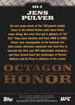 2010 Topps UFC - Octagon of Honor #OOH-6 Jens Pulver Back