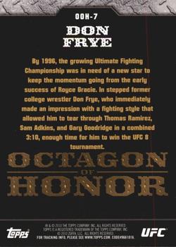 2010 Topps UFC - Octagon of Honor #OOH-7 Don Frye Back