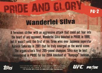 2010 Topps UFC - Pride and Glory #PG-2 Wanderlei Silva Back