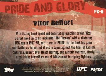 2010 Topps UFC - Pride and Glory #PG-6 Vitor Belfort Back