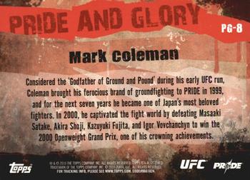 2010 Topps UFC - Pride and Glory #PG-8 Mark Coleman Back