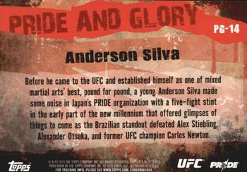 2010 Topps UFC - Pride and Glory #PG-14 Anderson Silva Back
