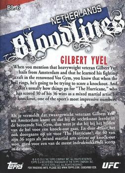 2010 Topps UFC - Bloodlines #BL-6 Gilbert Yvel Back