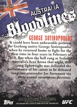 2010 Topps UFC - Bloodlines #BL-10 George Sotiropoulos Back