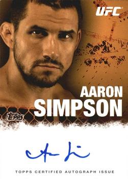 2010 Topps UFC - Autograph #FA-ASI Aaron Simpson Front