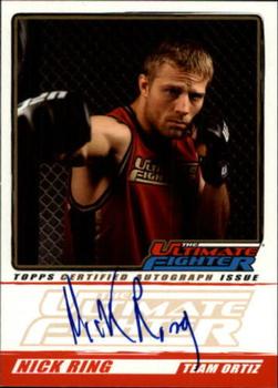 2010 Topps UFC - The Ultimate Foto Autograph #TUF-NR Nick Ring Front