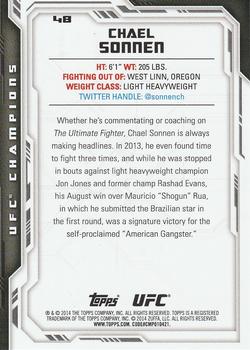 2014 Topps UFC Champions #48 Chael Sonnen Back