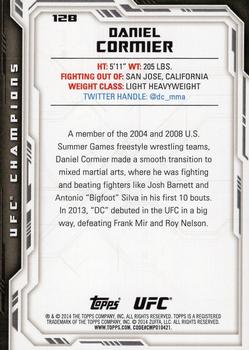 2014 Topps UFC Champions #128 Daniel Cormier Back