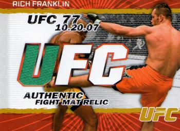 2009 Topps UFC Round 2 - Fight Mat Relics Gold #FM-RF Rich Franklin Front