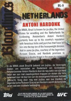 2009 Topps UFC Round 2 - Bloodlines #BL-9 Antoni Hardonk Back