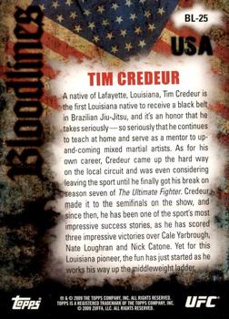 2009 Topps UFC Round 2 - Bloodlines #BL-25 Tim Credeur Back
