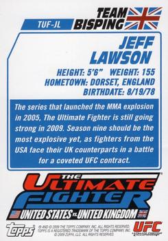 2009 Topps UFC Round 2 - TUF Season 9 Autographs #TUFJL Jeff Lawson Back