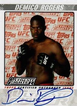 2009 Topps UFC Round 2 - TUF Season 10 Autographs #TUF-DR Demico Rogers Front
