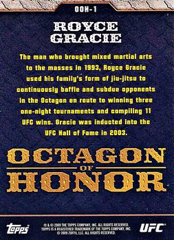 2009 Topps UFC Round 2 - Octagon Of Honor #OOH1 Royce Gracie Back