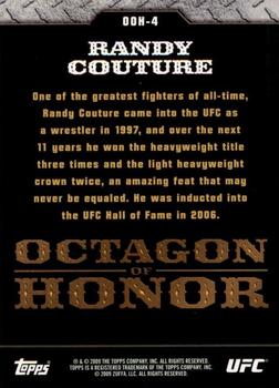 2009 Topps UFC Round 2 - Octagon Of Honor #OOH-4 Randy Couture Back
