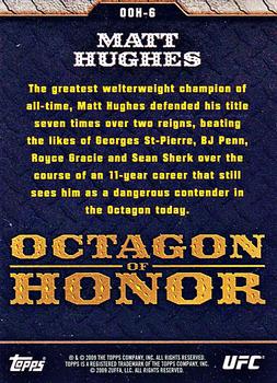 2009 Topps UFC Round 2 - Octagon Of Honor #OOH6 Matt Hughes Back