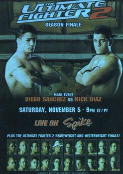 2009 Topps UFC Round 2 - Fight Poster #FPR-TUF2 The Ultimate Fighter 2: Team Hughes vs. Team Franklin Front