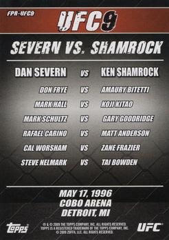 2009 Topps UFC Round 2 - Fight Poster #FPR-UFC9 UFC 9: Motor City Madness Back