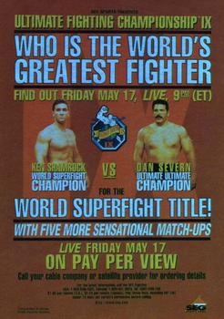 2009 Topps UFC Round 2 - Fight Poster #UFC9 UFC 9: Motor City Madness Front