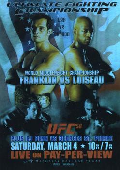 2009 Topps UFC Round 2 - Fight Poster #FPR-UFC58 UFC 58: USA vs. Canada Front