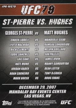 2009 Topps UFC Round 2 - Fight Poster #FPR-UFC79 UFC 79: Nemesis Back
