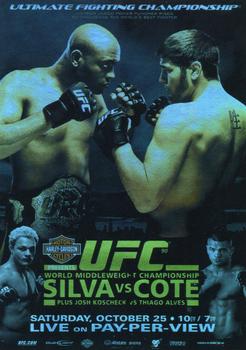 2009 Topps UFC Round 2 - Fight Poster #UFC90 UFC 90: Silva vs. Côté Front