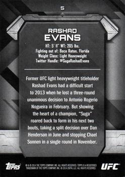2014 Topps UFC Knockout - Gold #5 Rashad Evans Back