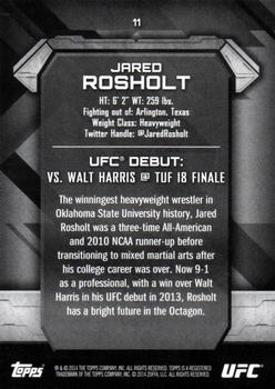 2014 Topps UFC Knockout - Gold #11 Jared Rosholt Back