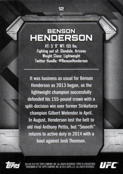 2014 Topps UFC Knockout - Gold #12 Benson Henderson Back