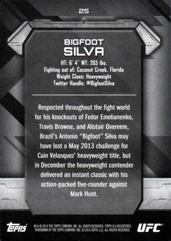 2014 Topps UFC Knockout - Gold #25 Bigfoot Silva Back