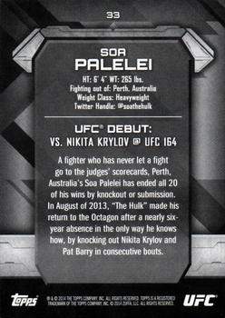 2014 Topps UFC Knockout - Gold #33 Soa Palelei Back