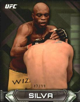 2014 Topps UFC Knockout - Green #1 Anderson Silva Front