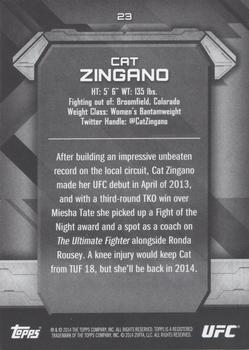 2014 Topps UFC Knockout - Green #23 Cat Zingano Back