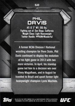 2014 Topps UFC Knockout - Green #68 Phil Davis Back