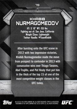 2014 Topps UFC Knockout - Green #79 Khabib Nurmagomedov Back