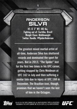 2014 Topps UFC Knockout - Red #1 Anderson Silva Back