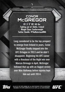 2014 Topps UFC Knockout - Red #7 Conor McGregor Back