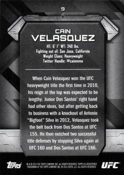 2014 Topps UFC Knockout - Red #9 Cain Velasquez Back