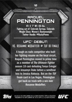 2014 Topps UFC Knockout - Red #10 Raquel Pennington Back