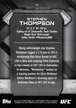 2014 Topps UFC Knockout - Red #17 Stephen Thompson Back