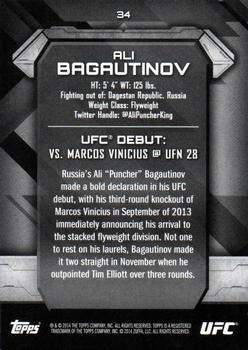 2014 Topps UFC Knockout - Red #34 Ali Bagautinov Back