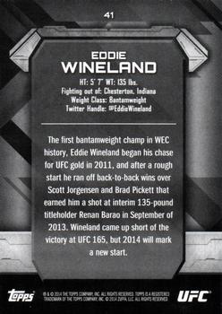 2014 Topps UFC Knockout - Red #41 Eddie Wineland Back