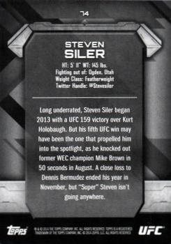 2014 Topps UFC Knockout - Red #74 Steven Siler Back